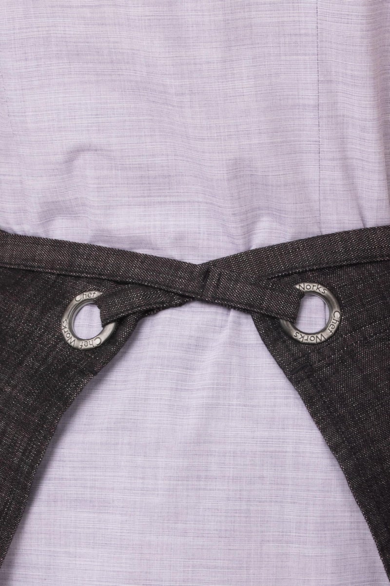 Chef Works Unisex Corvallis Half Bistro Apron, Black Burgundy, One Size - Image 4